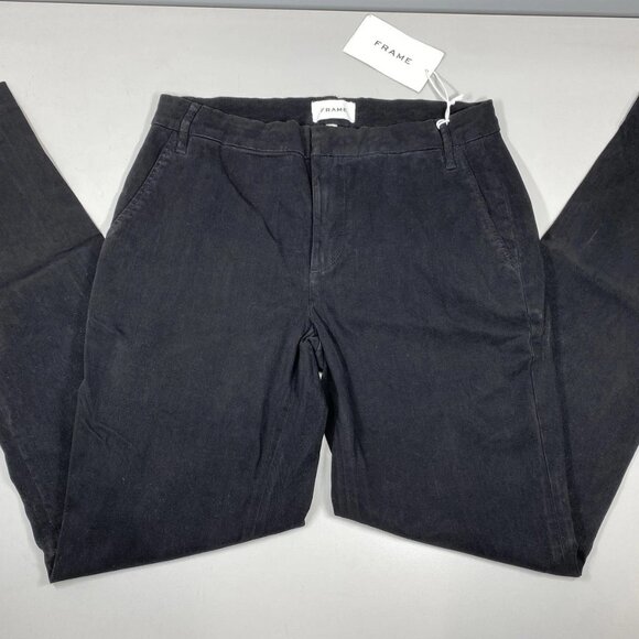 Frame Men's Slim Fit Pants Black Size 31 Stretch Cotton Chinos Slight Taper - Picture 1 of 10
